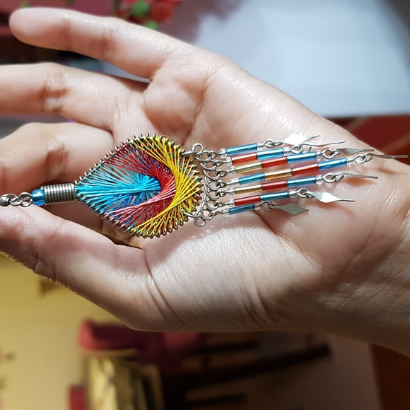 2 Sets Of Colorful Peruvian Earrings - Picture 12 of 17